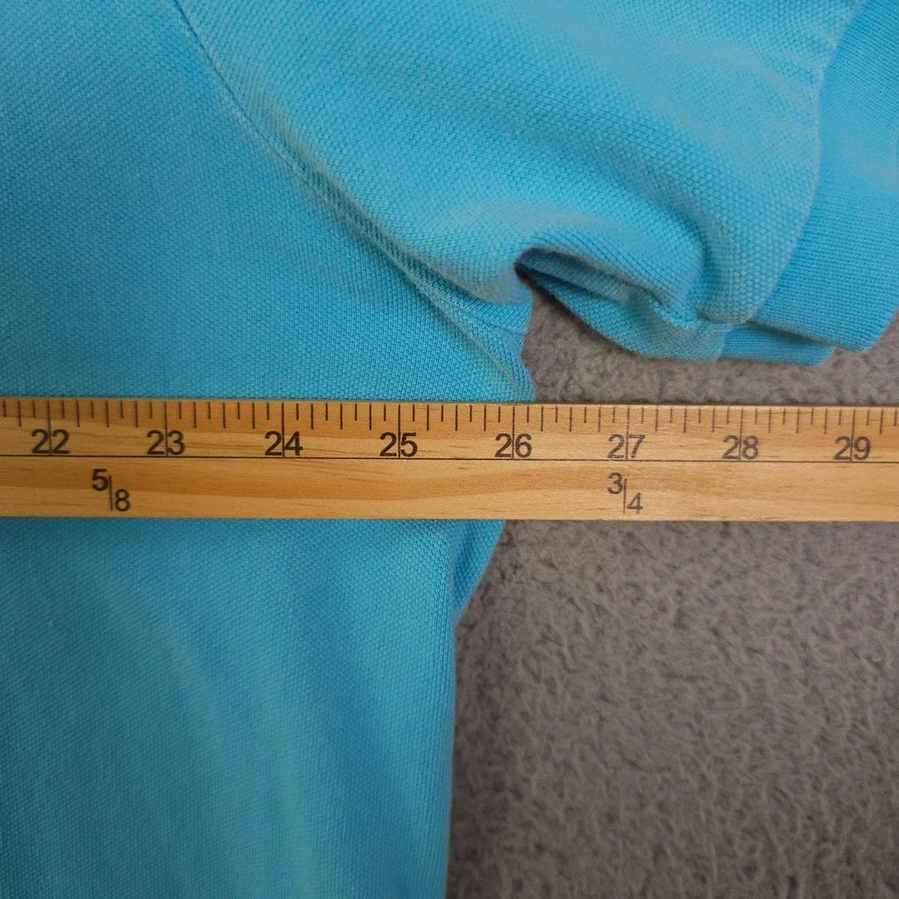 Polo Ralph Lauren Polo Shirt Mens XXL Blue Pique Knit Grunge Stained Outdoors